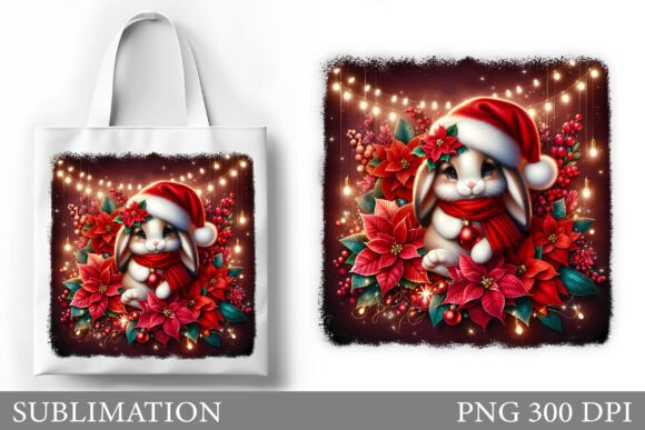 Christmas Bunny Tote Bag Sublimation: A Review for Illustrations