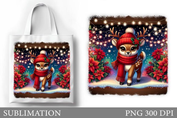 Christmas Deer Tote Bag Sublimation: A Review of Seasonal Illustrations