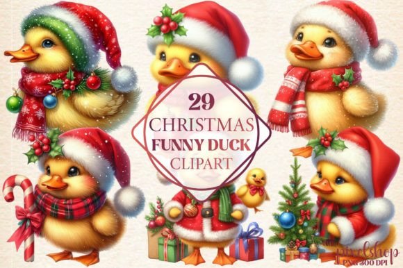 Christmas Funny Duck Clipart Review