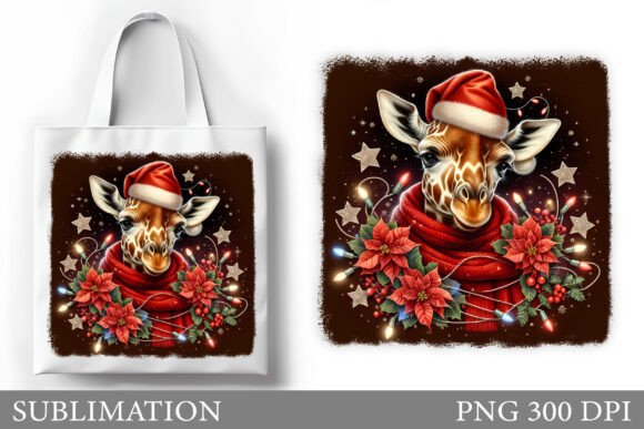 Christmas Giraffe Tote Bag Sublimation Review for Illustrations