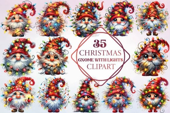 Christmas Gnome with Lights Clipart: A Review for Illustrations