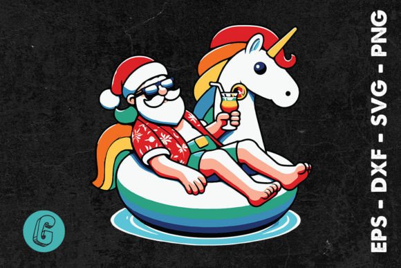 Christmas in July Santa Claus Summer SVG Review for Illustrations