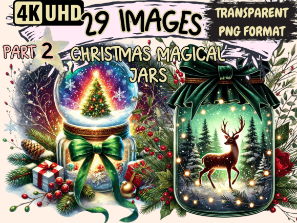 Christmas Magical Jars Clipart P2 Review: Elevating Holiday Illustrations