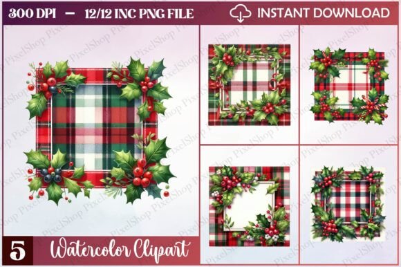 Christmas Plaid Pattern Clipart Review: Freebies for Brand Design
