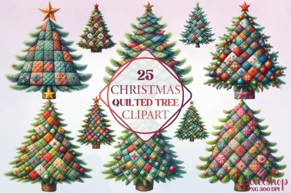 Christmas Quilted Tree Clipart: A Review for Illustrations