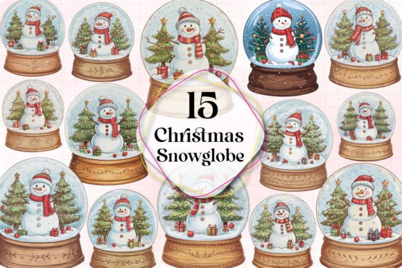 Christmas Snow Globes in Snowman Clipart Review