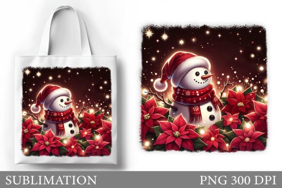Christmas Snowman Tote Bag Sublimation: Fresh Illustrations for Seasonal Content