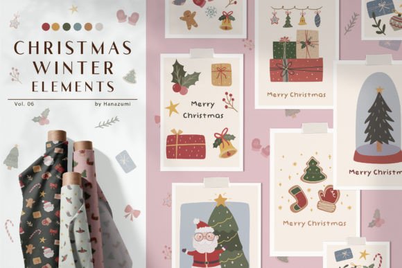 Christmas Winter Element Collection Review: Illustrations for Crafters