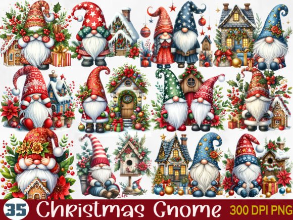 Christmas Winter Gnome Clipart Bundle Review