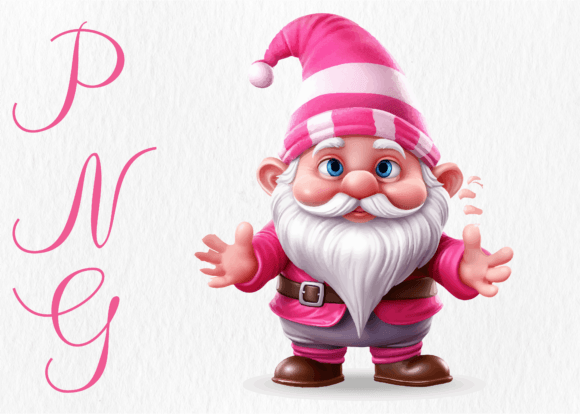 Pink Santa Claus Christmas PNG Clipart for Illustrations