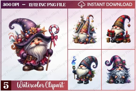 Review: Christmas Gothic Gnome Clipart for Embroidery