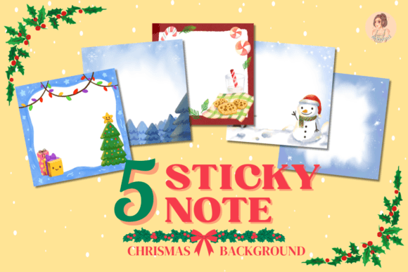 Sticky Notepad Christmas Background: A Designer’s Review of Seasonal Illustrations