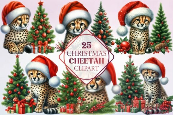 Watercolor Christmas Cheetah Clipart: A Brand Designer’s Review for Modern Illustrations