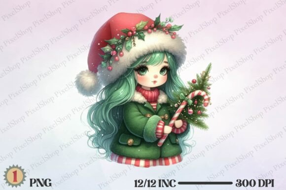 Watercolor Christmas Cute Girl PNG: A Designer’s Review for Seasonal Illustrations