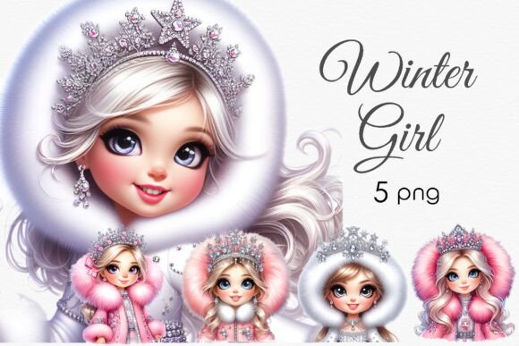Winter Girl, Cute Cartoon Christmas Art Review